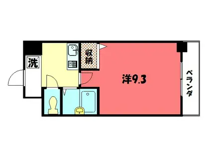 アティ今出川(1K/7階)の間取り写真