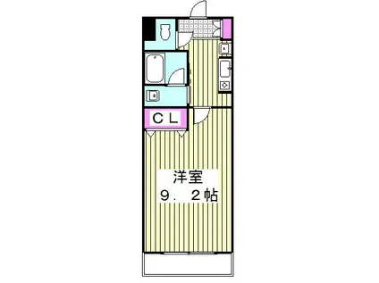 プリムローズGII(1K/2階)の間取り写真
