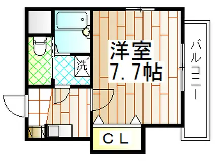 リズ・フェイス(1K/2階)の間取り写真