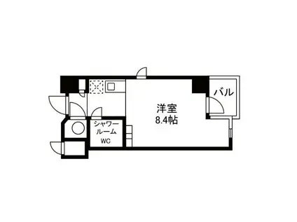 パークハイツ池袋(1K/6階)の間取り写真