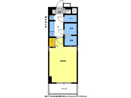 ルミエール伊保原(1K/2階)の間取り写真