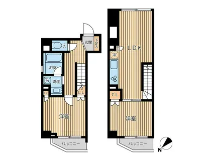 オーキッドレジデンス蔵前II(2LDK/9階)の間取り写真