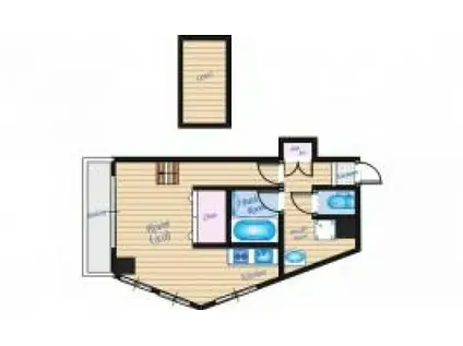 金屋町グランデ(ワンルーム/8階)の間取り写真