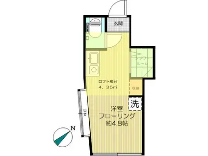 アーバンプレイス中野IVA(ワンルーム/2階)の間取り写真