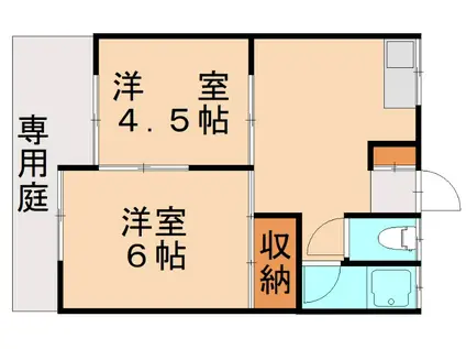 プチメゾンII(2K/2階)の間取り写真