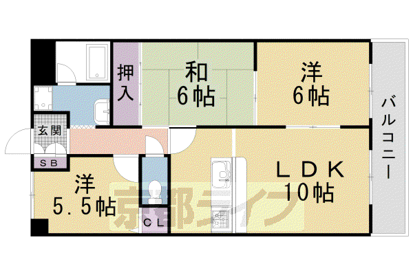 AZハウス(3LDK/4階)の間取り写真