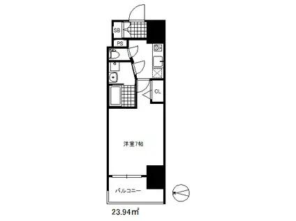 ライブカーサ王子公園(1K/11階)の間取り写真