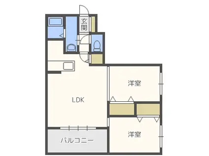 BREEZE N36(2LDK/9階)の間取り写真