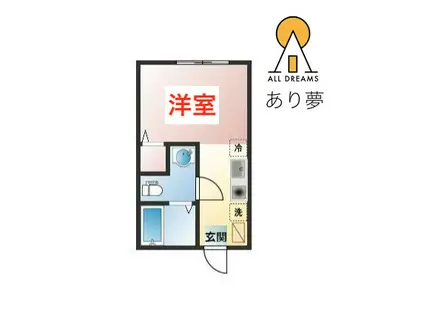 KEEP LAGOON 常盤台(ワンルーム/1階)の間取り写真