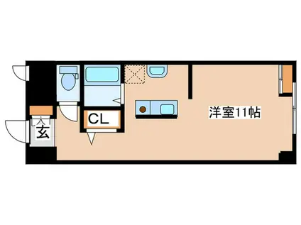 CROSS POINT(ワンルーム/9階)の間取り写真