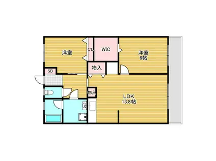 アネックス千里(2LDK/3階)の間取り写真