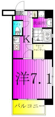 アークシティ柏(1K/3階)の間取り写真