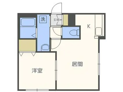 サンテラスCASAII(1LDK/2階)の間取り写真