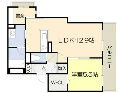 SHA MAISON CINQ(1SLDK/2階)の間取り写真