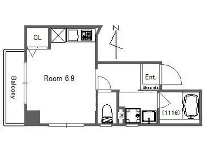 SOPHIA COURT(ワンルーム/3階)の間取り写真