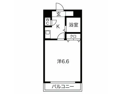 アルファコート名南(1K/3階)の間取り写真