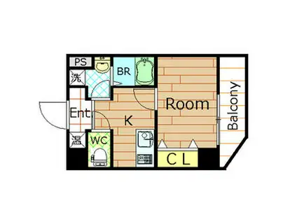 DWELL GALAXY(1K/5階)の間取り写真