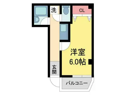 マックス甲東園(1K/3階)の間取り写真
