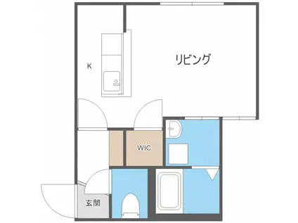 グランドハイアット澄川(1K/2階)の間取り写真