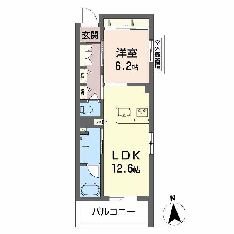 シャーメゾンエム(1LDK/4階)の間取り写真