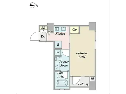 マドレーヌ駒込(1K/3階)の間取り写真