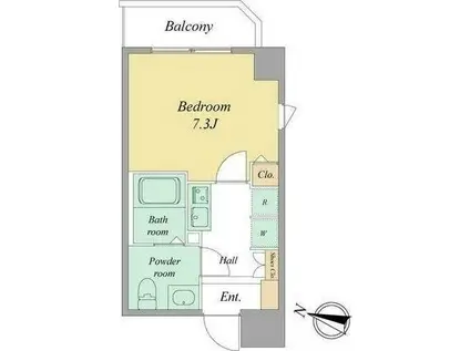 IL MEZZO DI TOKYOUNO(1K/7階)の間取り写真