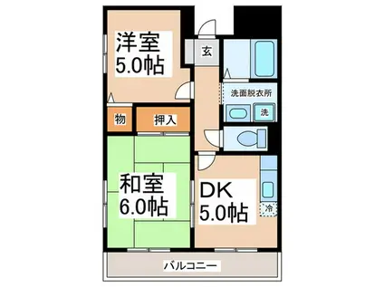 マンション S&Y(2DK/2階)の間取り写真