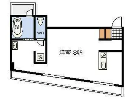 中央ビル(ワンルーム/3階)の間取り写真