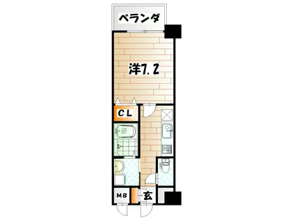 LEGEND紺屋町(1K/9階)の間取り写真