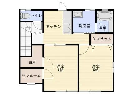 アドラブール(2K/2階)の間取り写真