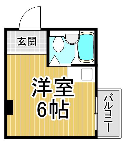 サンパレス21 ベルデ(ワンルーム/4階)の間取り写真