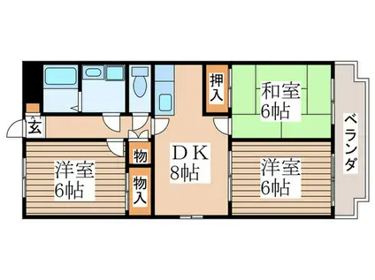 センチュリー・ジャミーラ(3DK/3階)の間取り写真