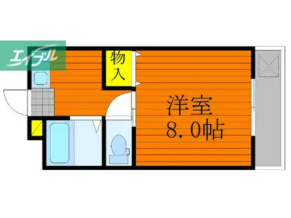 フローリッシュ神田II棟(1K/4階)の間取り写真