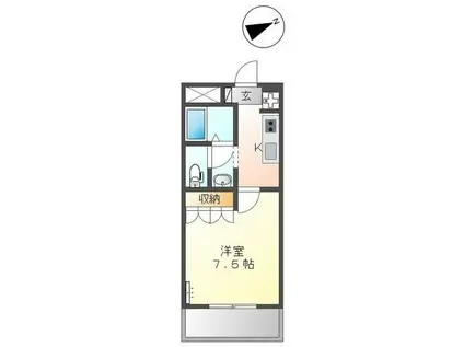 ルミナスコート・二ツ橋(1K/3階)の間取り写真