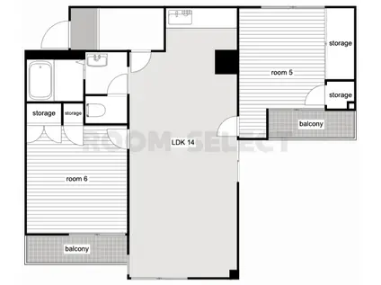 第7スカイパレス(2LDK/4階)の間取り写真