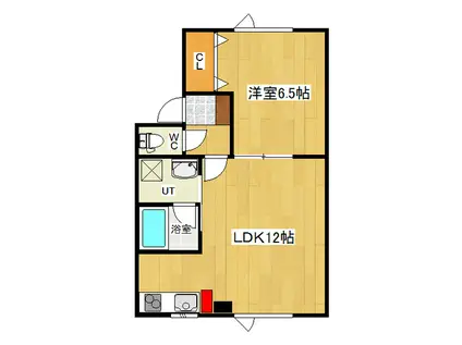 エミネンスK(1LDK/1階)の間取り写真