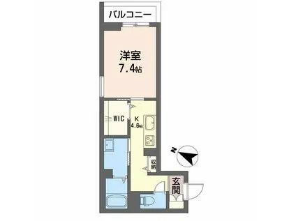 PARADISO本荘 A(1K/2階)の間取り写真