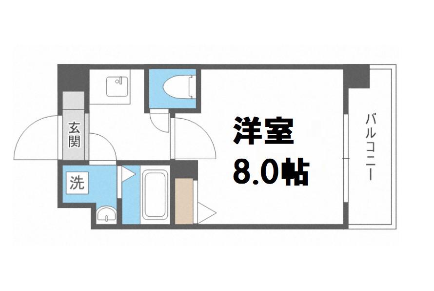 フレイランス NAMBA PLACE(1K/5階)の間取り写真