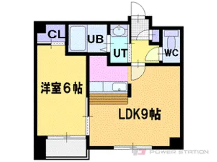 ヒューベルエージェー(1LDK/8階)の間取り写真