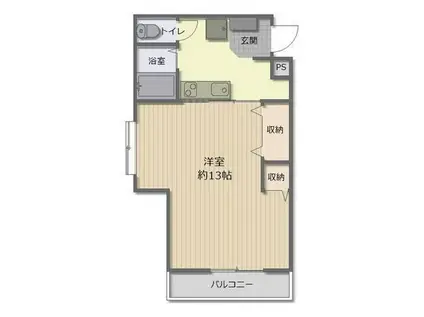 エレガンス大供(1K/3階)の間取り写真