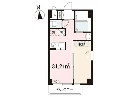 コリドールバリ(1LDK/4階)の間取り写真