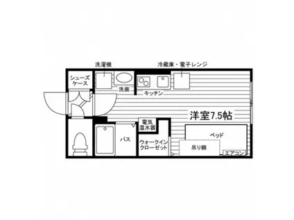 メニーズコート札幌東館(ワンルーム/2階)の間取り写真