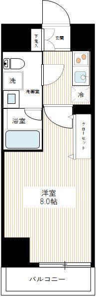 MA-RO SENJU CREST TAPPマーロ千住クレストタップ(1K/11階)の間取り写真
