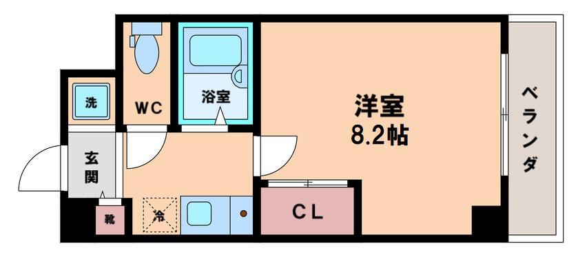 サンビレッジ(1K/2階)の間取り写真
