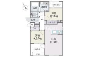 FRATRES TAKESHITAEKIMAE(2LDK/2階)の間取り写真