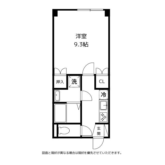 ブライト藤木(1K/1階)の間取り写真