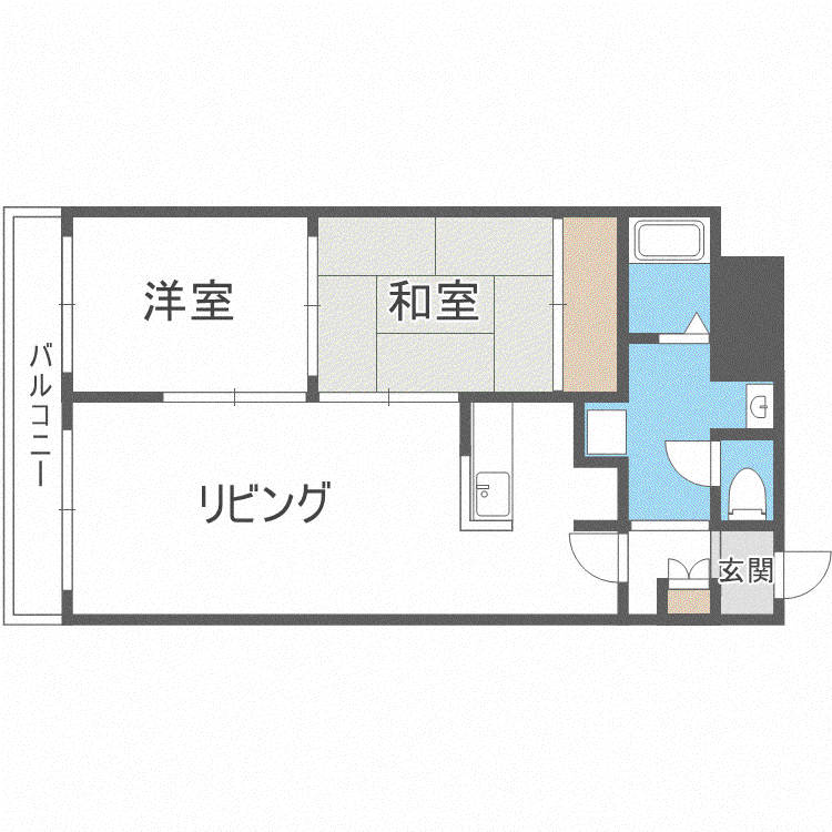 GRAMERCY SAPPORO(2LDK/3階)の間取り写真