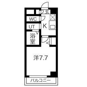 グリーンセブン(1K/1階)の間取り写真