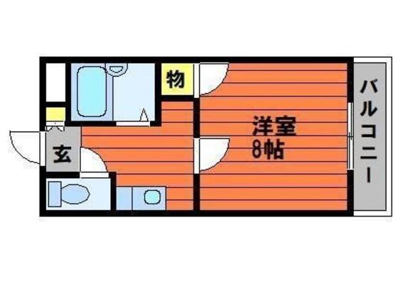 リバージュ浜(1K/4階)の間取り写真