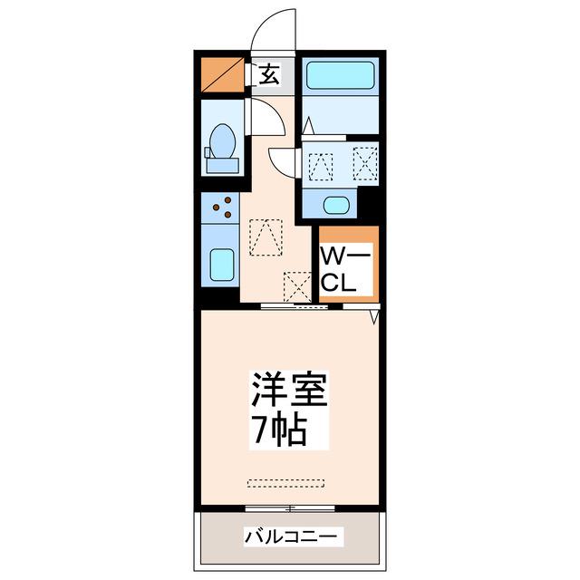 DーROOM本山(1K/1階)の間取り写真
